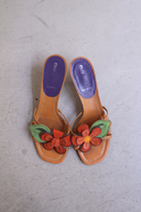 Miu Miu Leather Flower Kitten Heels