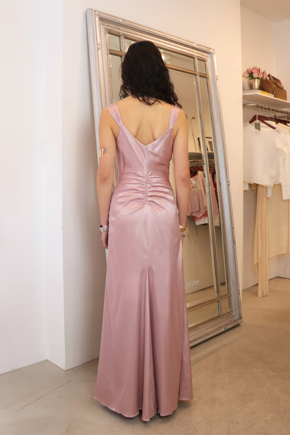 Blush Satin Gown