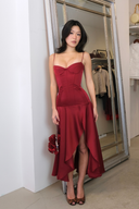 Clavicle Corset Midi Dress
