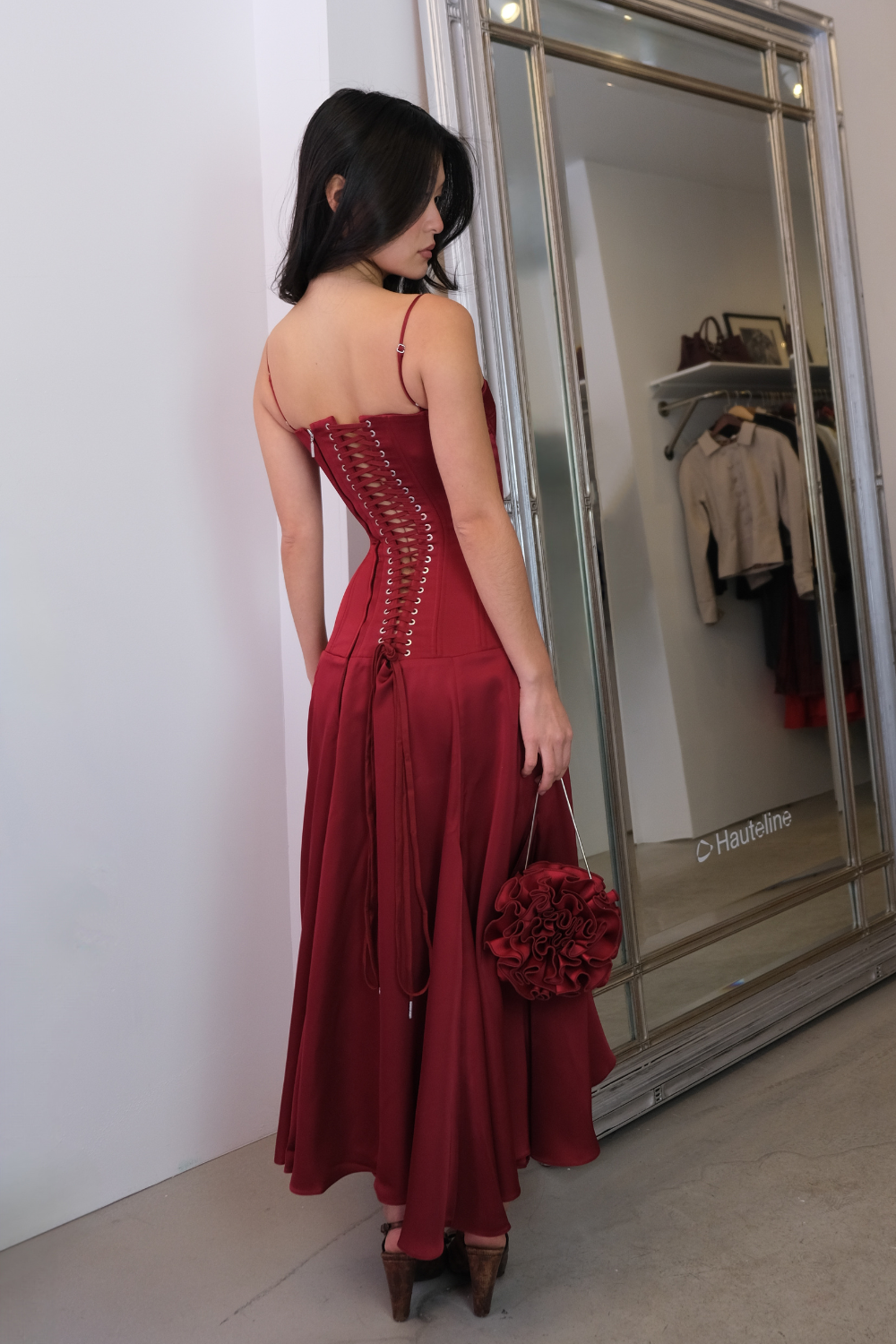 Clavicle Corset Midi Dress