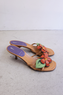 Miu Miu Leather Flower Kitten Heels