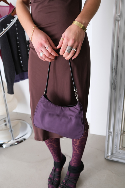 Prada Nylon Purple Shoulder Bag