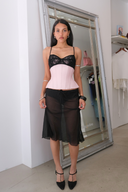Uncladding Bustier Corset in Pink/Black