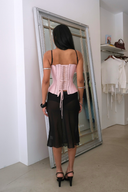 Uncladding Bustier Corset in Pink/Black