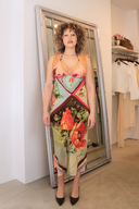 Floral Patchwork Silk Dress SS 2001