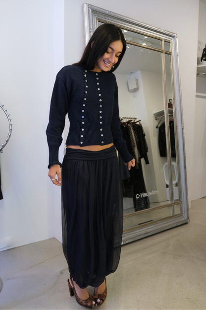 Poet Cardigan in Navy