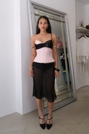 Uncladding Bustier Corset in Pink/Black