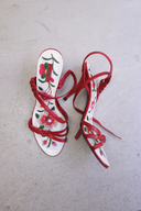 Vivienne Tam Red Lace Up Heels