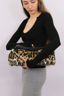 Anna Sui Leopard Faux Fur Handbag