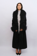 Lola Fur Trim Floor-Length Coat