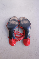Vivienne Tam Red Lace Up Heels