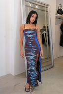 Iris Ocean Print Maxi Dress