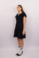 Bow Belted Short Sleeve Dress