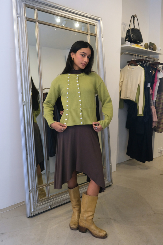 Poet Cardigan in Green