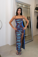 Iris Ocean Print Maxi Dress