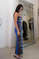 Iris Ocean Print Maxi Dress