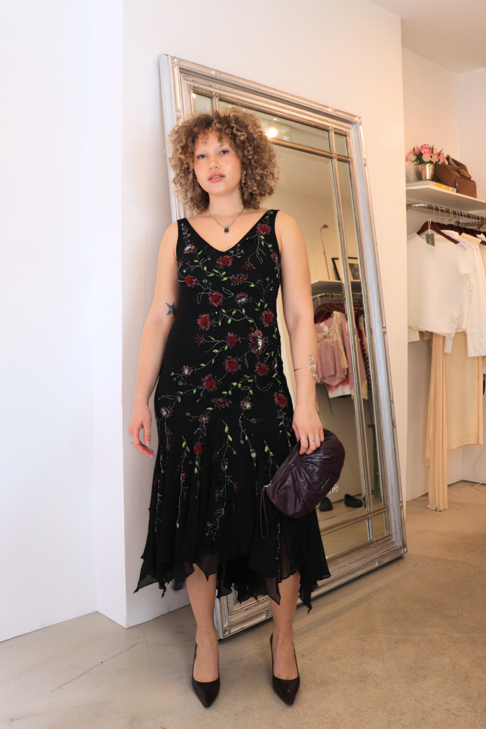 Nocturne Silk Beaded Gown