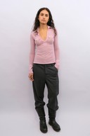 Silvia Polo Top in Blush