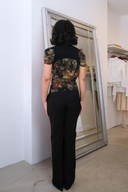 Open Heart Top in Brocade
