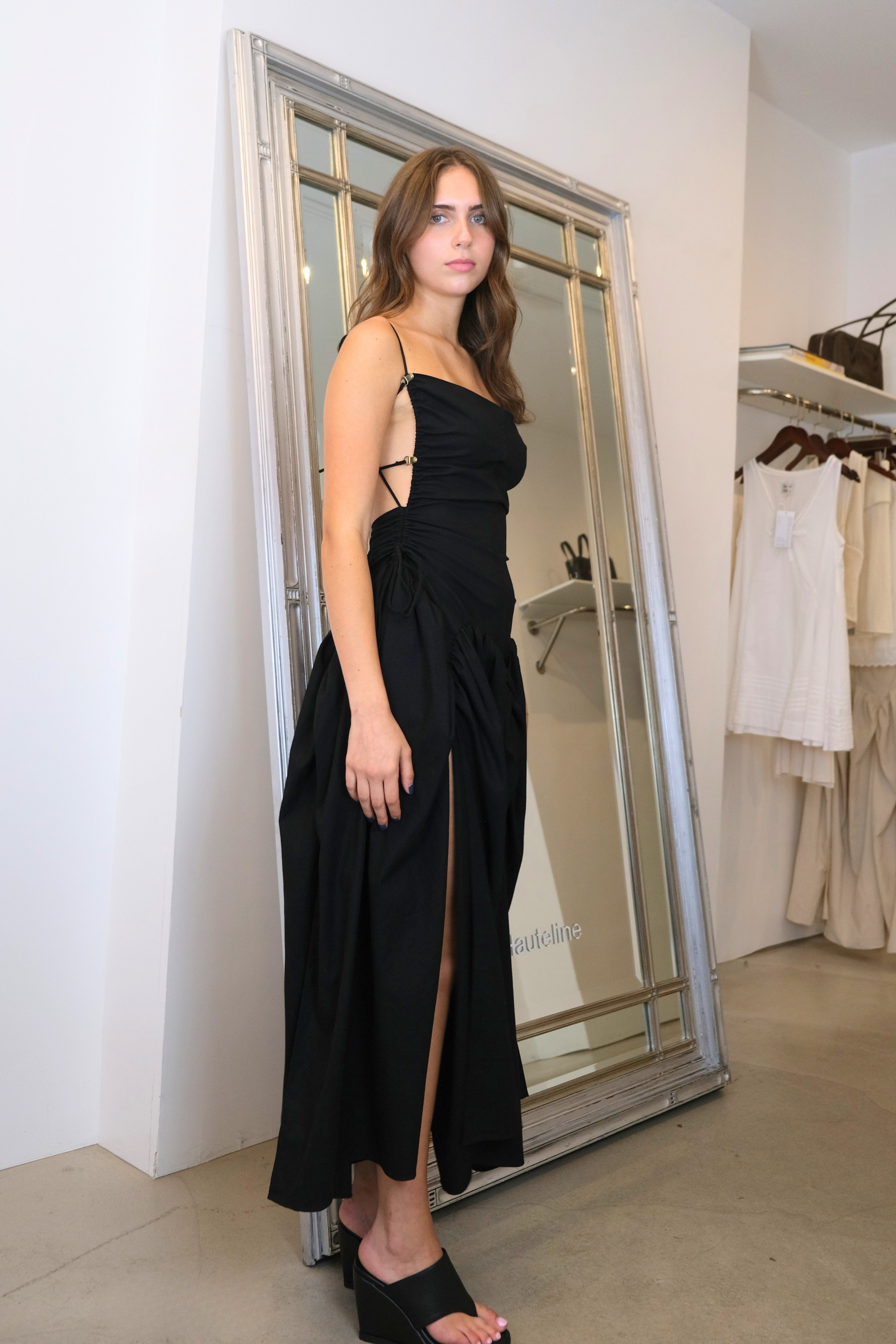 Taottao Black Bubble Maxi Dress