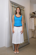 Cosima Pleated Midi Skirt in White