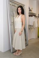 Ms. Pleat Top in Cream