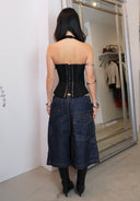 Julia Halterneck Corset Top Black