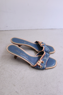 Louis Vuitton Denim Monogram Bow Kitten Heels