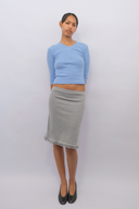 The V-Neck 3/4 Sleeve in Sky Blue