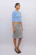 The V-Neck 3/4 Sleeve in Sky Blue