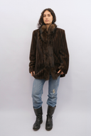 Sienna Ribbed Faux Fur Coat