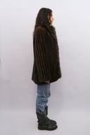 Sienna Ribbed Faux Fur Coat