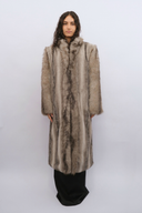 Betty Long Faux Fur Floor-Length Coat