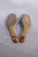 Louis Vuitton Denim Monogram Bow Kitten Heels