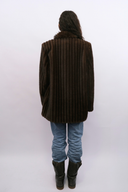 Sienna Ribbed Faux Fur Coat