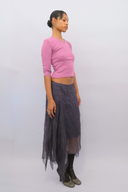 The V-Neck 3/4 Sleeve in Dahlia