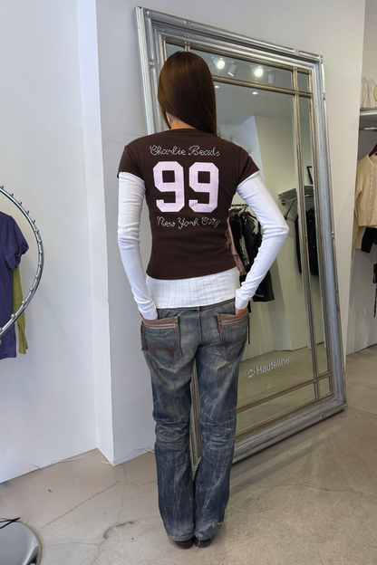 99 NYC Tee in Brown