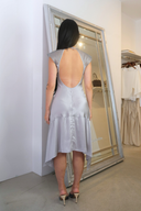 Archangel Dress in Silver Silk