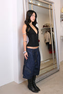 Julia Halterneck Corset Top Black