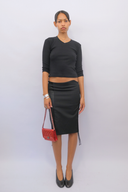 Just Cavalli Black Midi Skirt