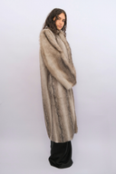 Betty Long Faux Fur Floor-Length Coat