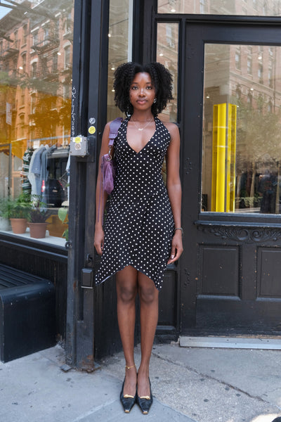 Cambell & Kramer Aurora Dress Black Polka Dot- Rent from Hauteline L