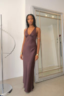 The Dreamer V Neck Dress in Dark Chocolate