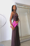 The Dreamer V Neck Dress in Dark Chocolate