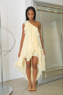 Violet Dress in Butter Yellow