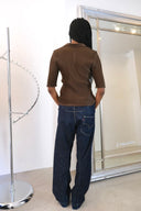 Issey Miyake Pleats Please Brown Quarter Sleeve