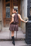 Jersey Neckholder Balloon Dress