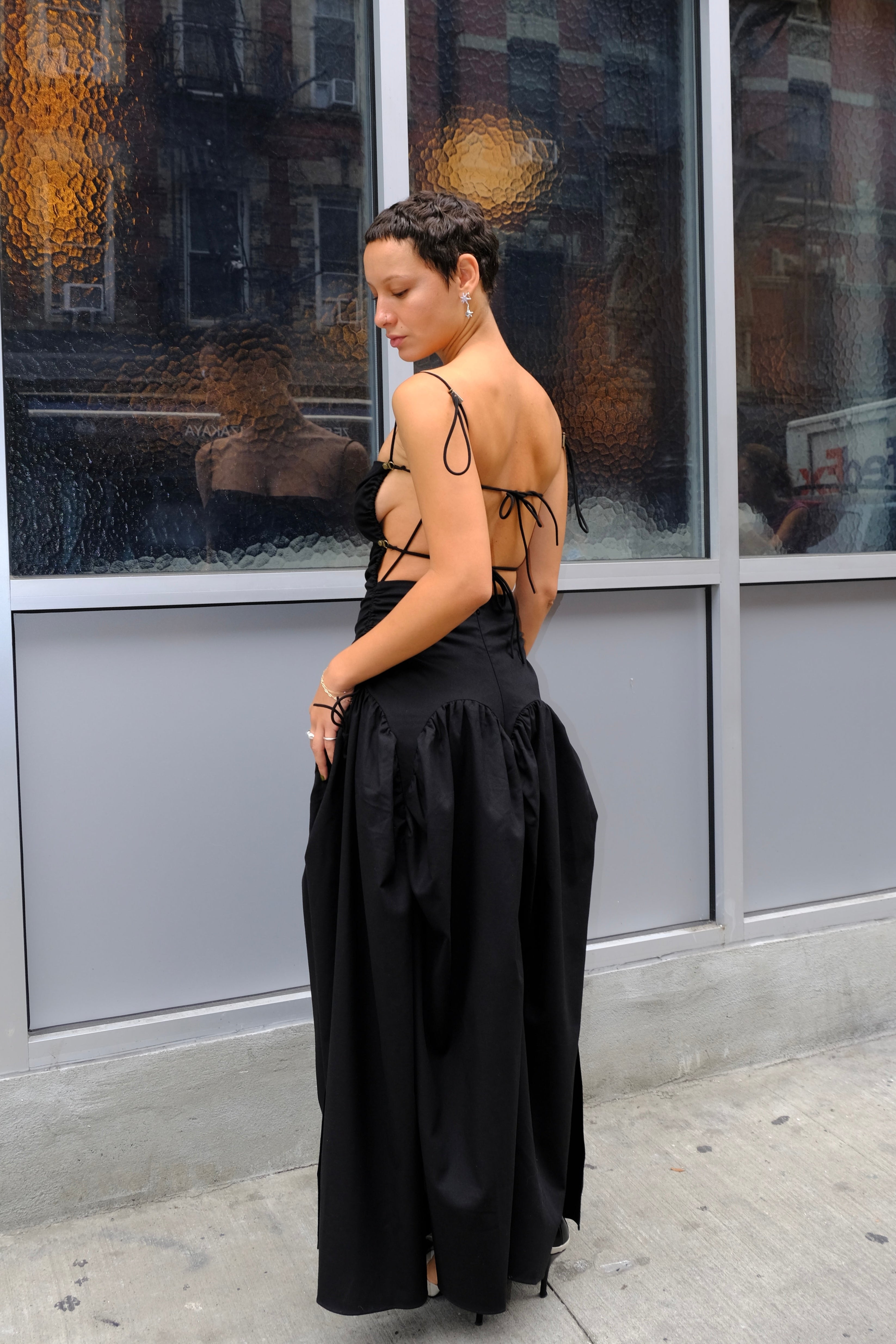 Taottao Black Bubble Maxi Dress - Rent from Hauteline M Taottao Black Bubble Maxi Dress - Rent from Hauteline M