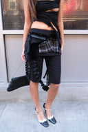 Pleats Layered Bermuda Shorts