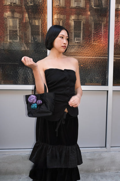 Crinkled Unbalanced Bustier